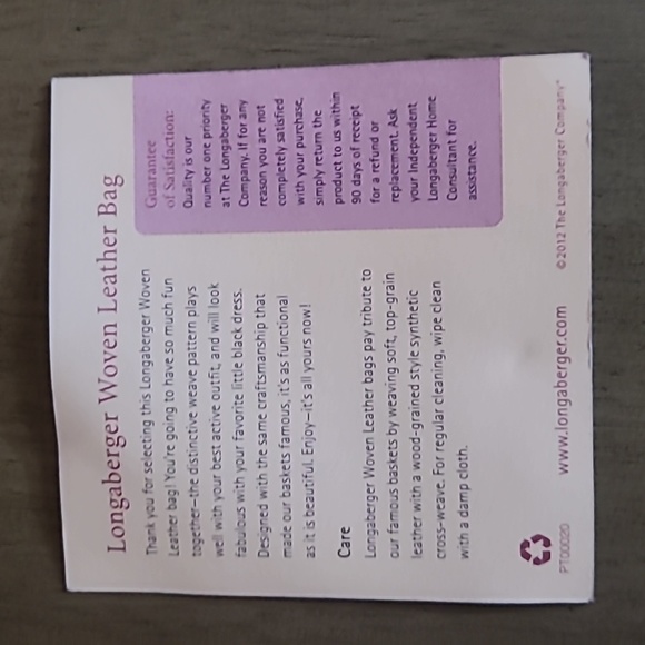 Longaberger, medium black woven leather Bag - Picture 9 of 10